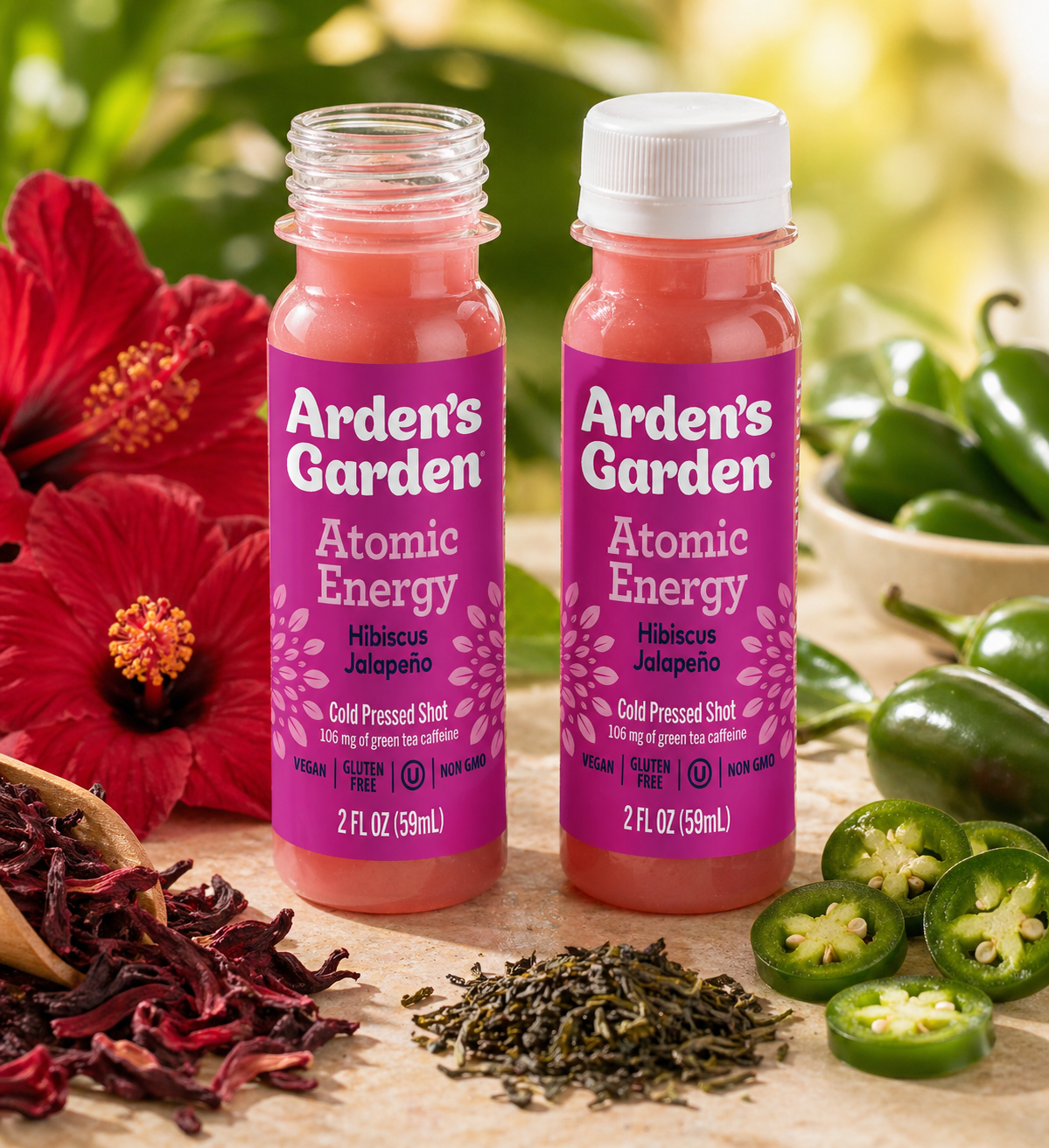 Atomic Energy Shots | Hibiscus Jalapeno – Arden's Garden