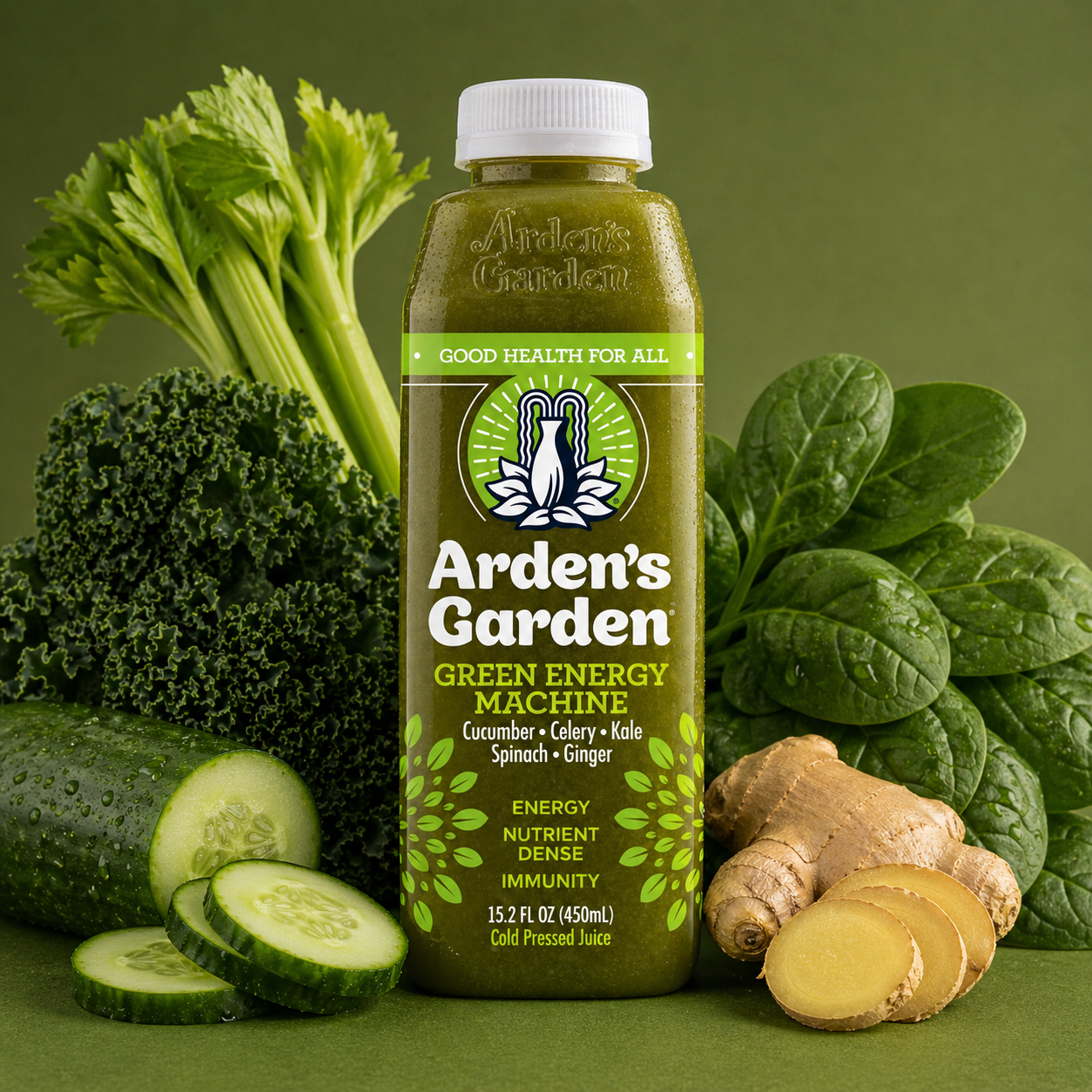 Green Energy Machine Cold Pressed Juice – Arden's Garden